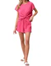 Lovely Melody My Summer Top & Short Set In Fuchsia In Pink