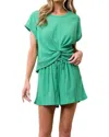 Lovely Melody My Summer Top & Short Set In Kelly Green In Green