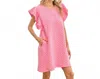 Lovely Melody She's A Doll Ruffle Sleeve Mini Dress In Pink In Pink