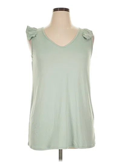 Pre-owned Lovely Melody Sleeveless Top Green Sweetheart Neckline Tops