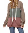 Lovely Melody Women's Tilda Oversized Color Block Hoodie In Multi In Multi