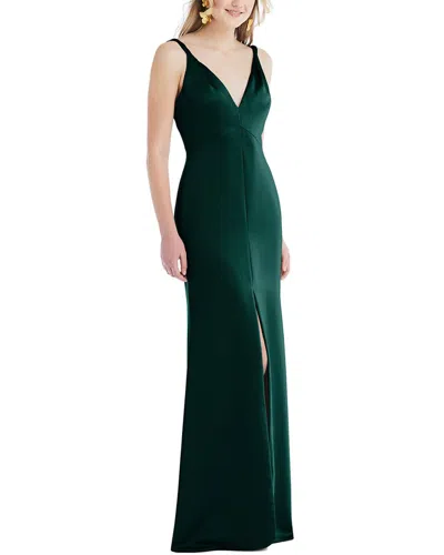 Lovely Twist Strap Maxi Slip Dress In Green