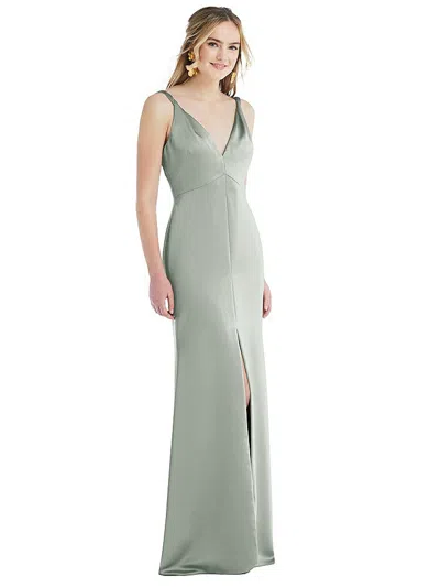 Lovely Twist Strap Maxi Slip Dress With Front Slit - Neve