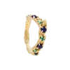 Loveness Lee Alba Sapphire Emerald Ring In Beige
