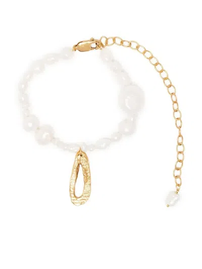 Loveness Lee Cyrene Pearl Bracelet In Gold
