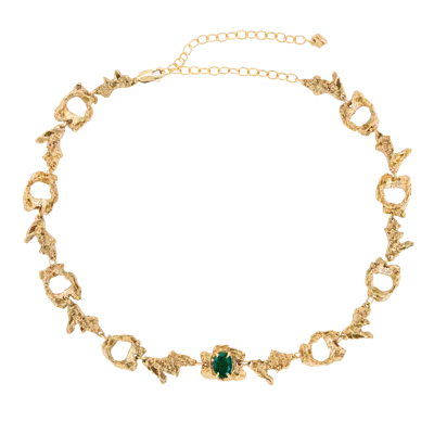 Loveness Lee Eryngii Emerald Necklace In Beige