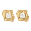 Loveness Lee Jaqui Textured Sapphire Earrings In Gold