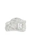 Loveness Lee Kai Textured White Sapphire Ring In Metallic