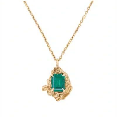 Loveness Lee Leana Emerald Necklace In Gold