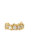Loveness Lee Maria 18k Gold Plated Textured Sapphire Ring In Gold