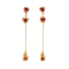 Loveness Lee Naha Ruby Drop Earrings In Gold