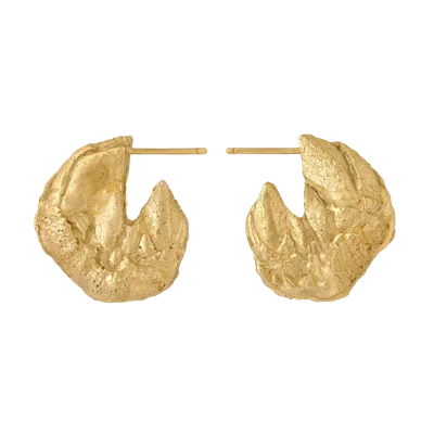 Loveness Lee Poli White Sapphire Earrings In Gold