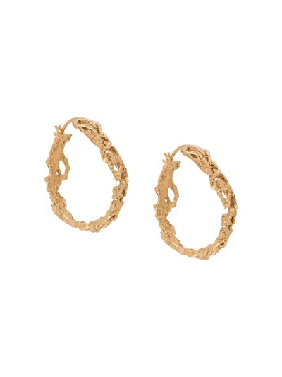 Loveness Lee Rebuita Medium Hoop Earrings In Gold