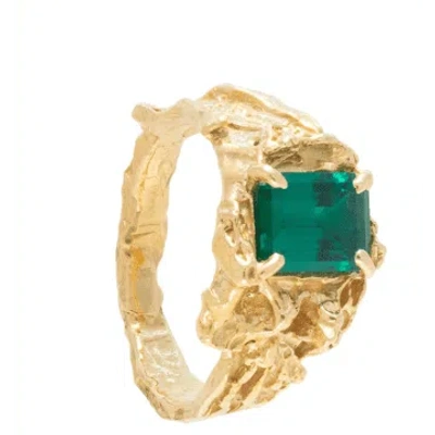 Loveness Lee Shimeji Emerald Ring In Gold