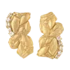 Loveness Lee Zakia Textured Sapphire Earrings In Gold