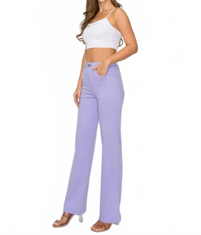 Lover Brand Fashion Wide Leg Pants In Lilac In Blue