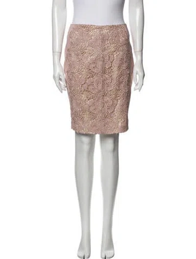 Pre-owned Lover Floral Print Knee-length Skirt In Pink