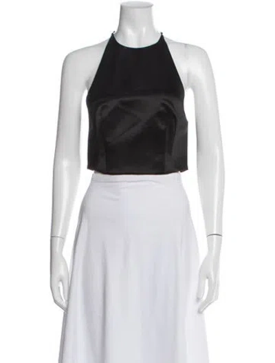 Pre-owned Lover Halterneck Sleeveless Crop Top In White