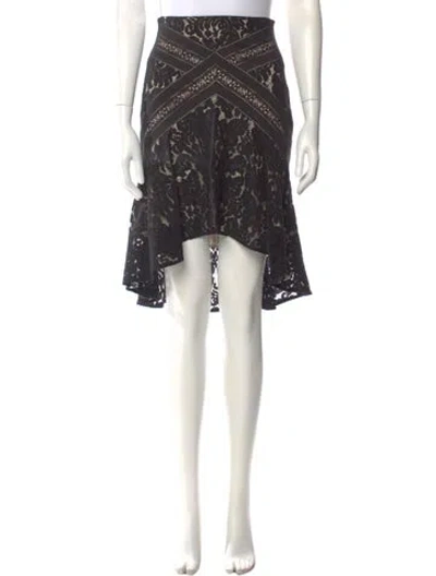 Pre-owned Lover Lace Pattern Knee-length Skirt In Black