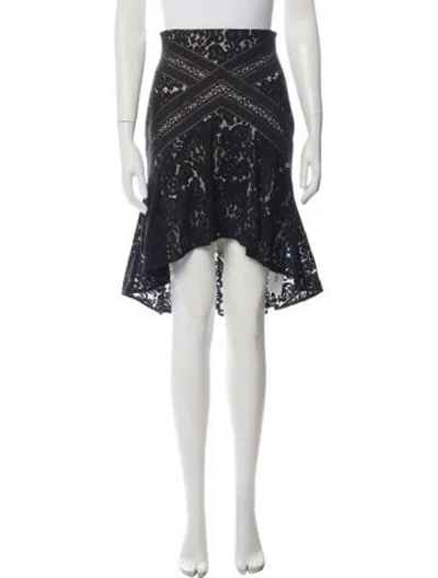 Pre-owned Lover Lace Pattern Mini Skirt In Black