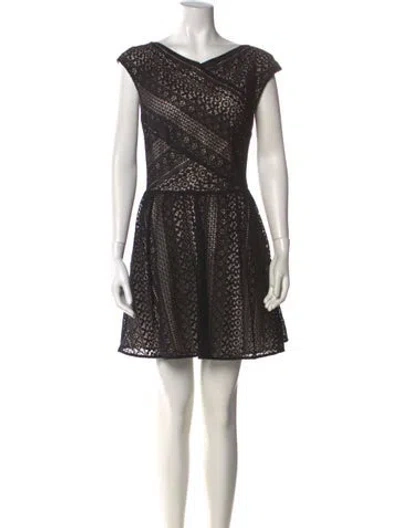 Pre-owned Lover Printed Mini Dress In Black