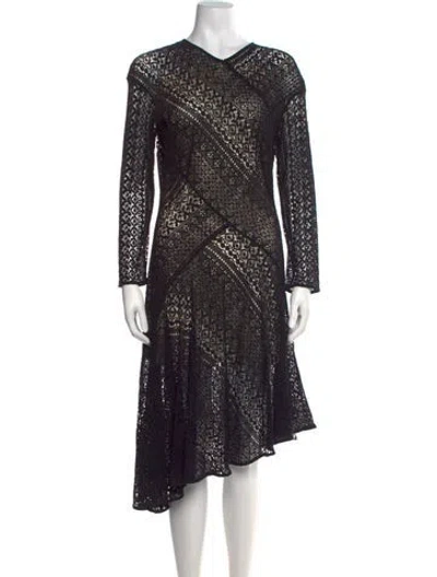 Pre-owned Lover Silk Midi Length Dress W/ Tags In Black