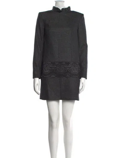 Pre-owned Lover Wool Mini Dress In Grey