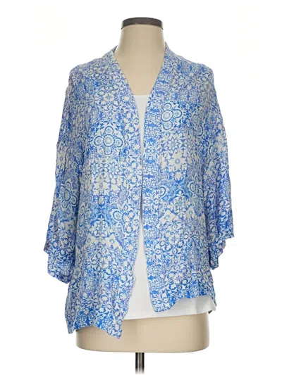 Pre-owned Loveriche 3/4 Sleeve Blouse In Blue