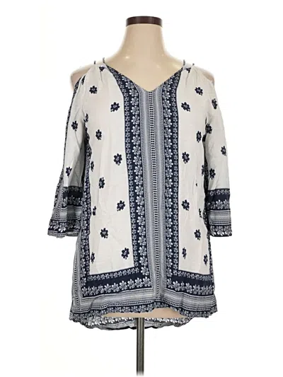 Pre-owned Loveriche 3/4 Sleeve Blouse In White