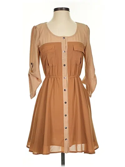 Pre-owned Loveriche Casual Dress In Tan