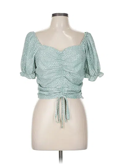 Pre-owned Loveriche Short Sleeve Blouse In Green