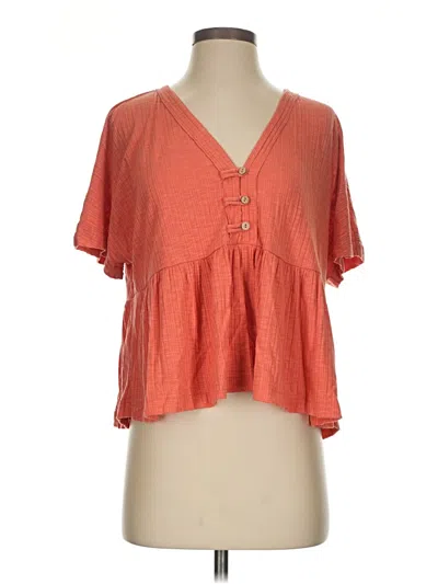 Pre-owned Loveriche Short Sleeve Blouse In Orange