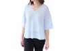 Loveriche Tie Sleeve Top In Sky Blue In Blue