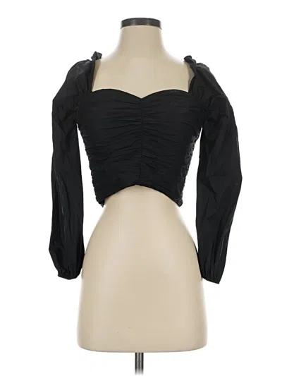 Pre-owned Lovers & Friends 3/4 Sleeve Blouse In Black