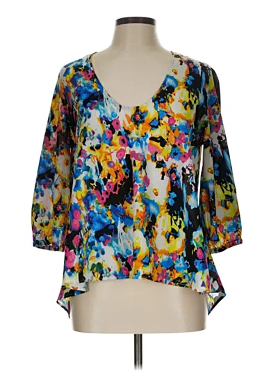 Pre-owned Lovers & Friends 3/4 Sleeve Blouse In Blue