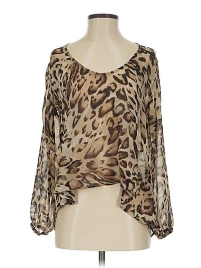 Pre-owned Lovers & Friends 3/4 Sleeve Blouse In Brown