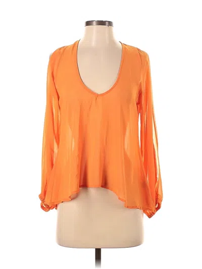 Pre-owned Lovers & Friends 3/4 Sleeve Blouse In Orange