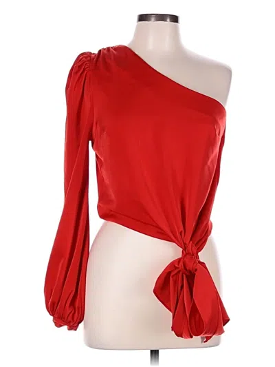 Pre-owned Lovers & Friends 3/4 Sleeve Blouse In Red