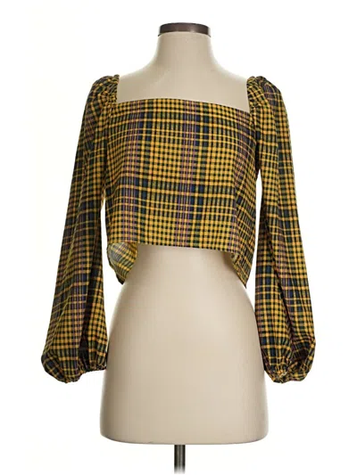 Lovers & Friends 3/4 Sleeve Blouse In Yellow