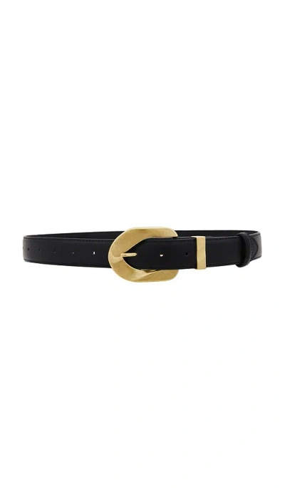 Lovers & Friends Adana Leather Belt In Black & Gold