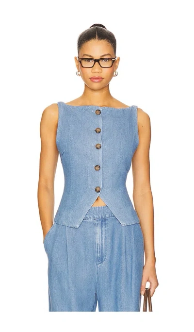 Lovers & Friends Agathe Vest Top In Blue