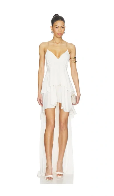 Lovers & Friends Aiyanna Silk Maxi Dress In White