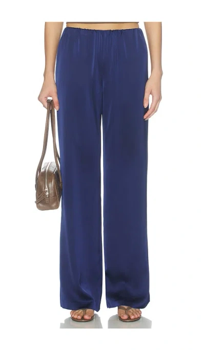 Lovers & Friends Alette Satin Pants In Blue