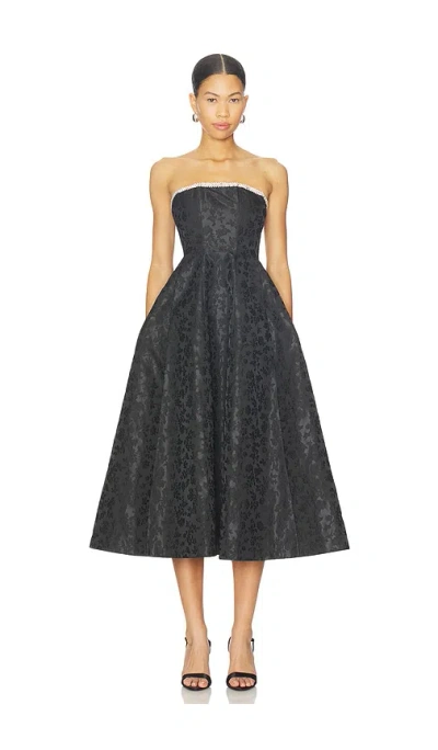 Lovers & Friends Alexandra Midi Dress In Black