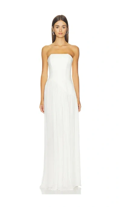 Lovers & Friends Alice Strapless Gown In White