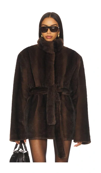 Lovers & Friends Andrea Faux Fur Jacket In Multi