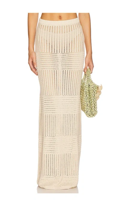 Lovers & Friends Aneta Maxi Skirt In Neutral