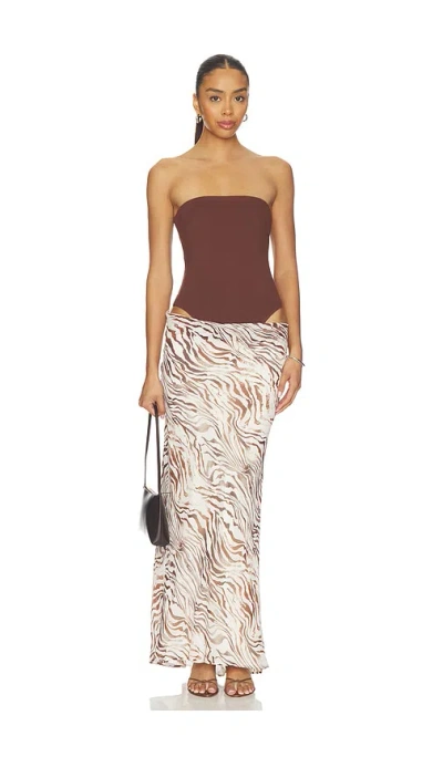 Lovers & Friends Anneli Maxi Dress In Burgundy