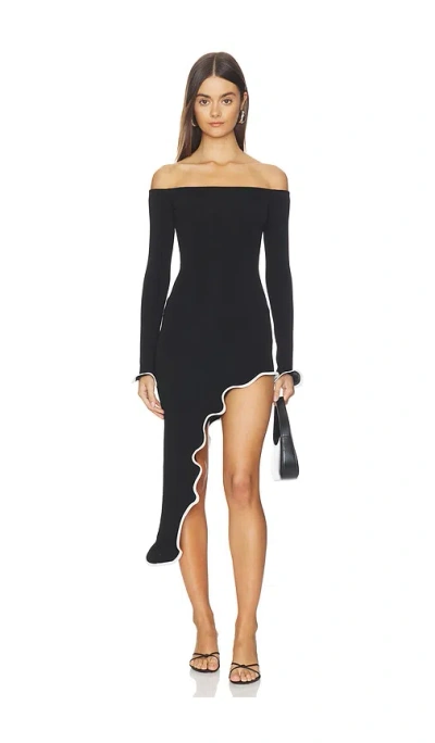Lovers & Friends Aria Off The Shoulder Midi Dress In Black