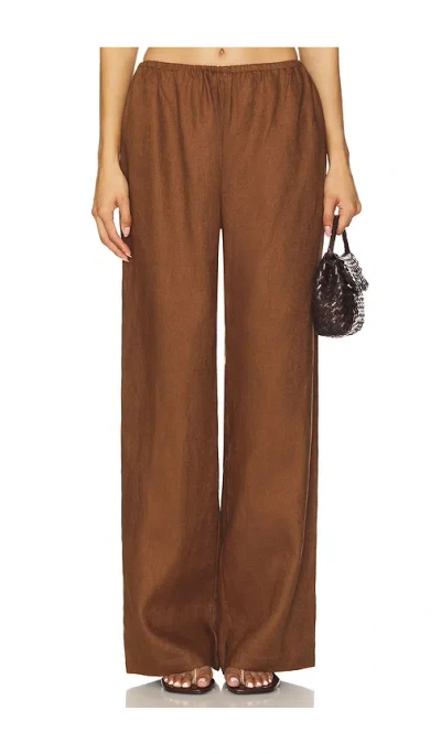 Lovers & Friends Asa Easy Pant In Brown